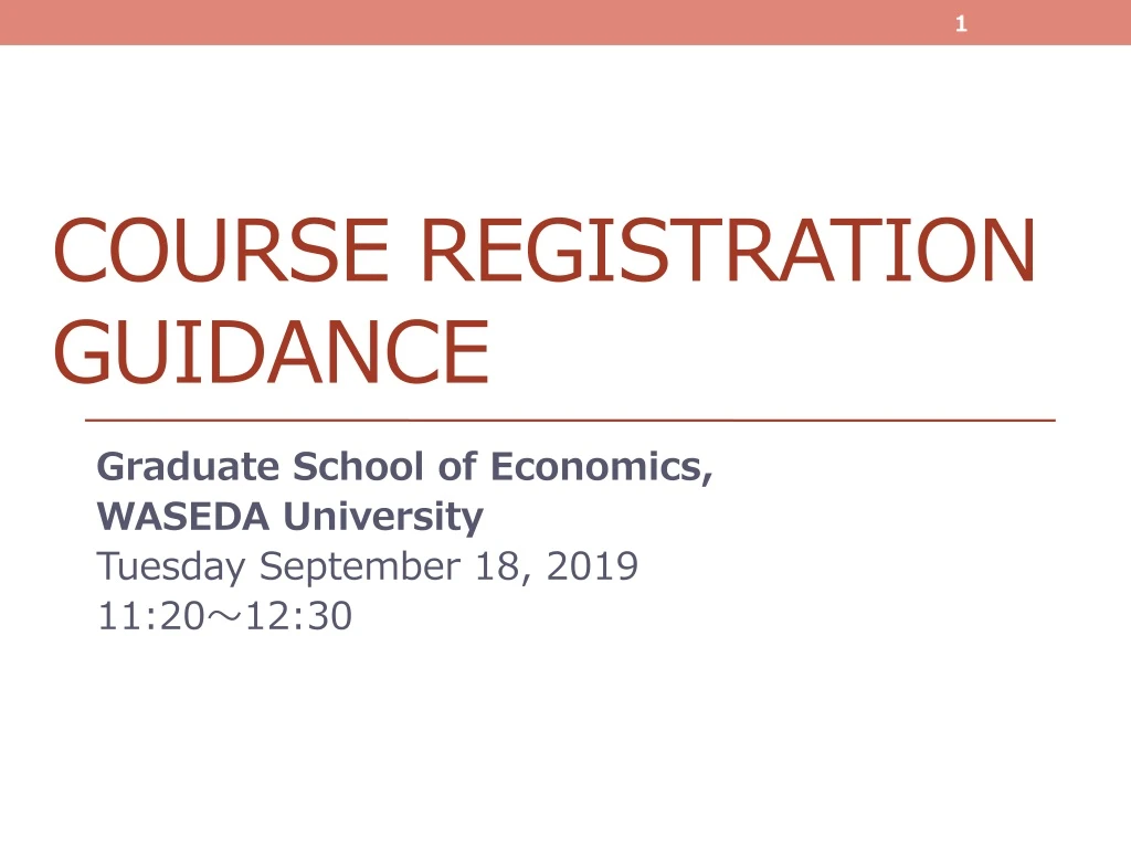 course registration guidance