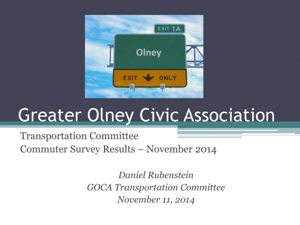 Greater Olney Civic Association