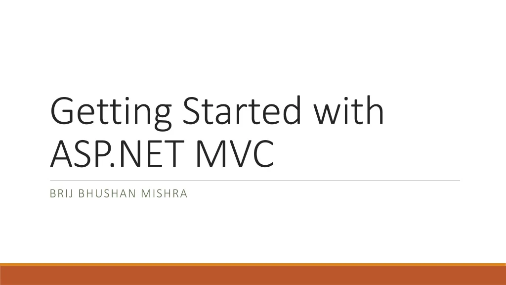 getting started with asp net mvc