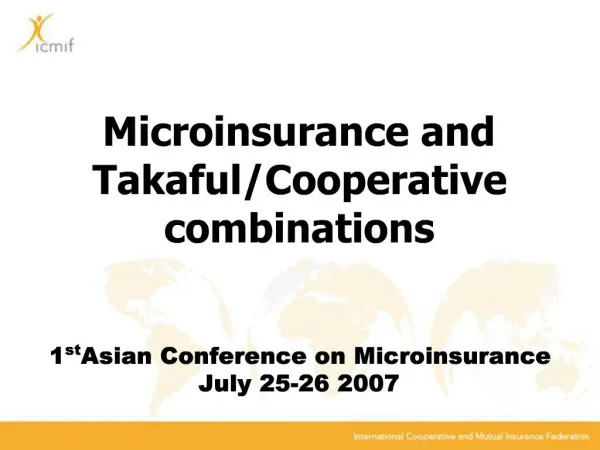 Microinsurance and Takaful