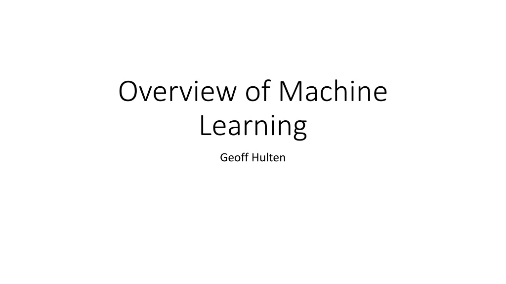PPT - Overview of Machine Learning PowerPoint Presentation, free ...