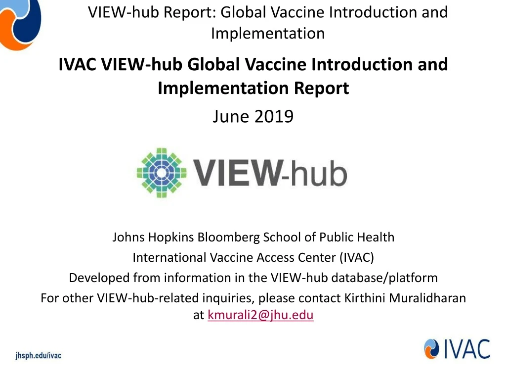 view hub report global vaccine introduction and implementation