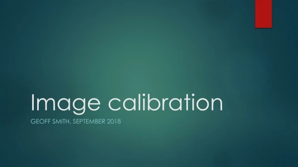 Image calibration