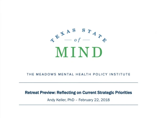 Retreat Preview: Reflecting on Current Strategic Priorities