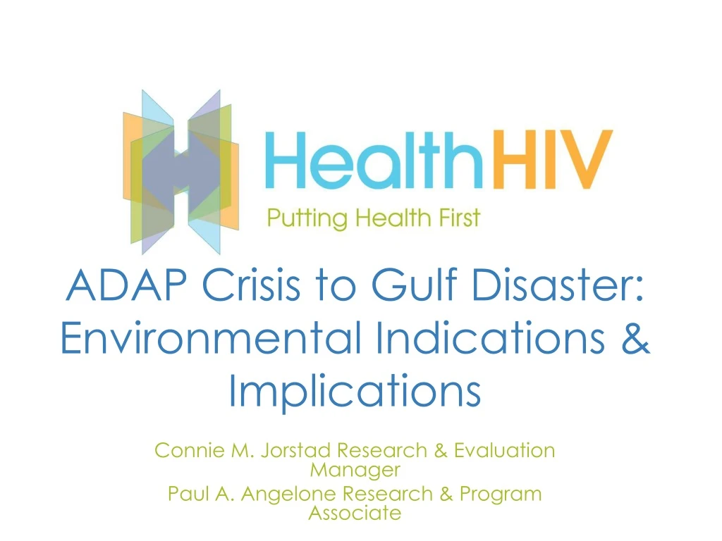 adap crisis to gulf disaster environmental indications implications