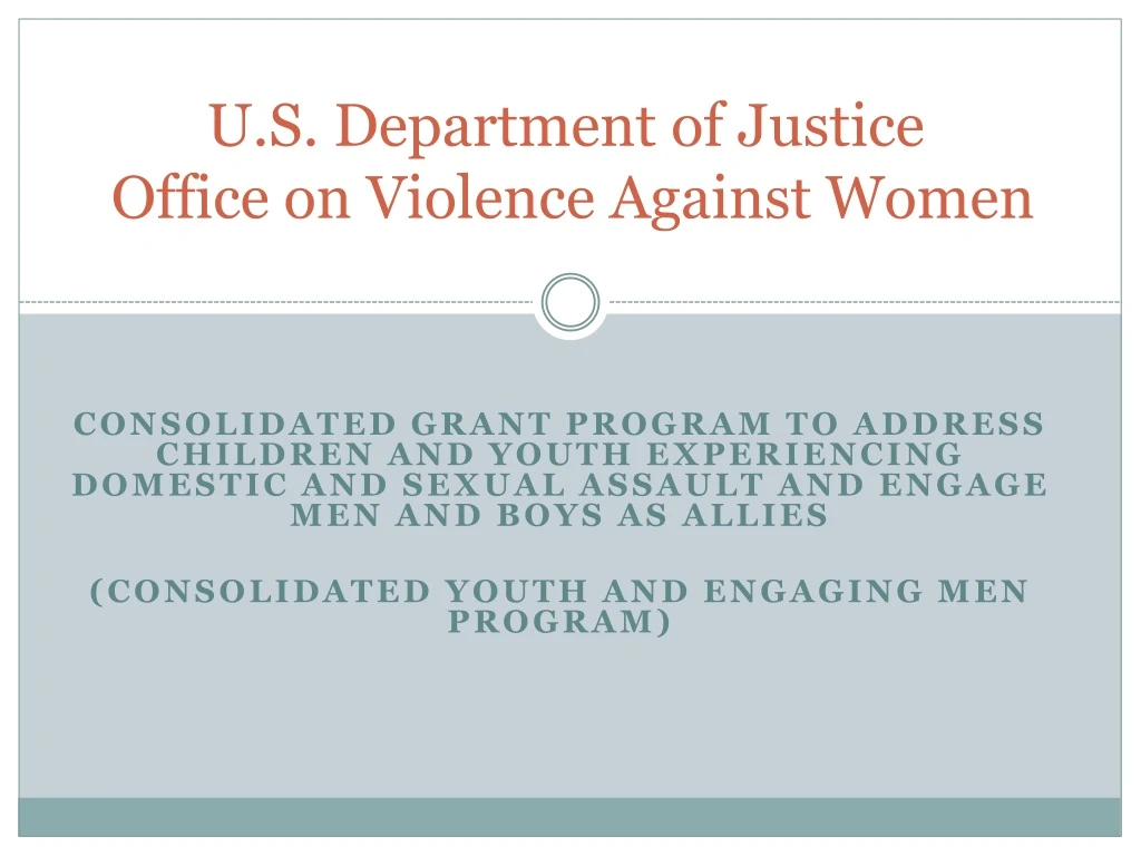 u s department of justice office on violence against women