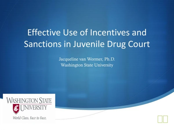 Effective Use of Incentives and Sanctions in Juvenile Drug Court