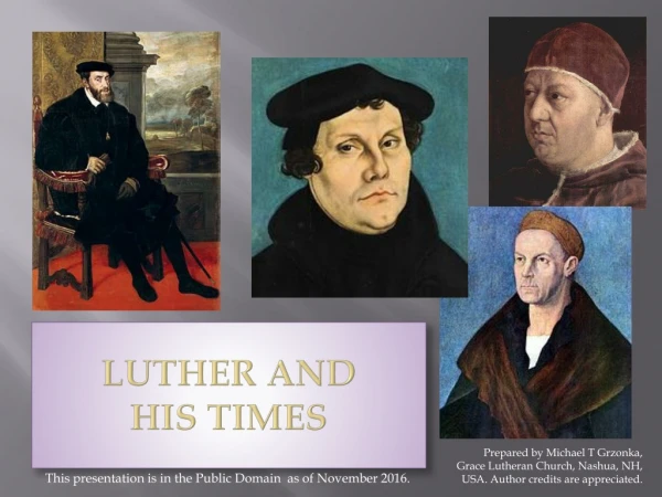 Luther and his times