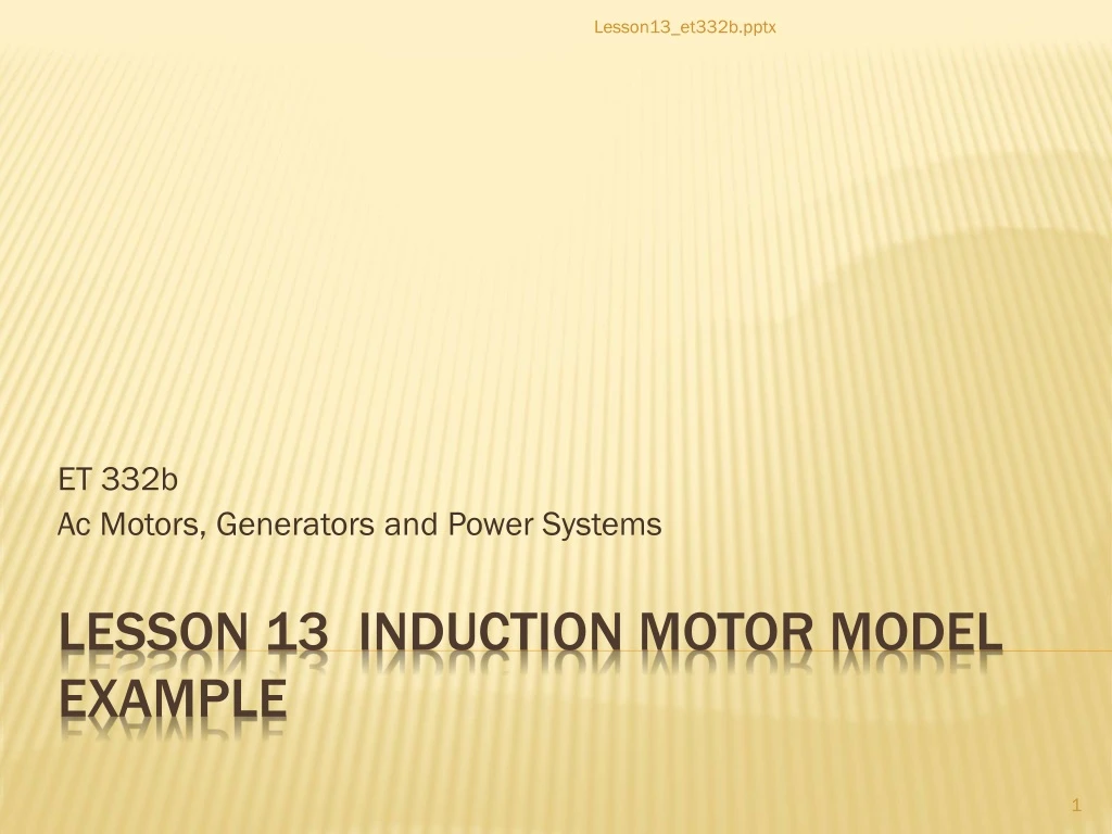et 332b ac motors generators and power systems