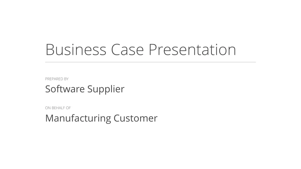 business case presentation