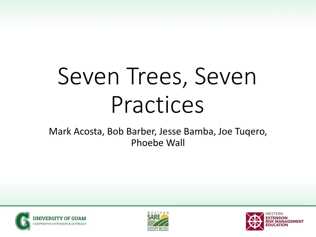 seven trees seven practices