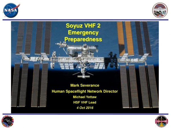 Soyuz VHF 2 Emergency Preparedness