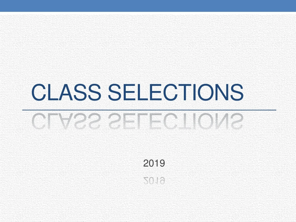 class selections