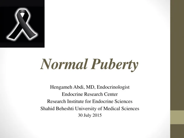 Normal Puberty