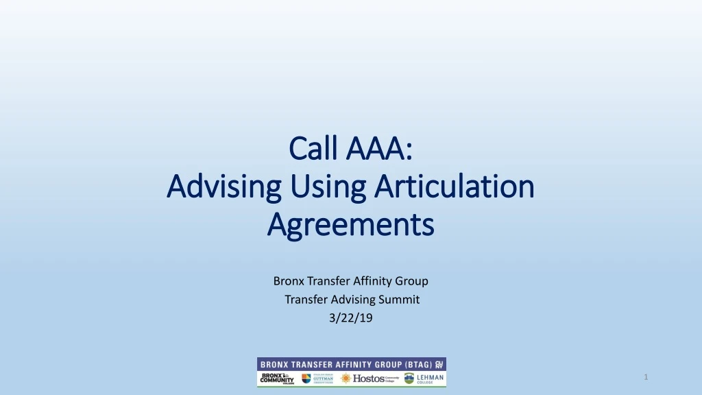 call aaa advising using articulation agreements