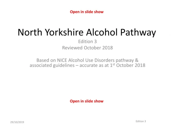 North Yorkshire Alcohol Pathway