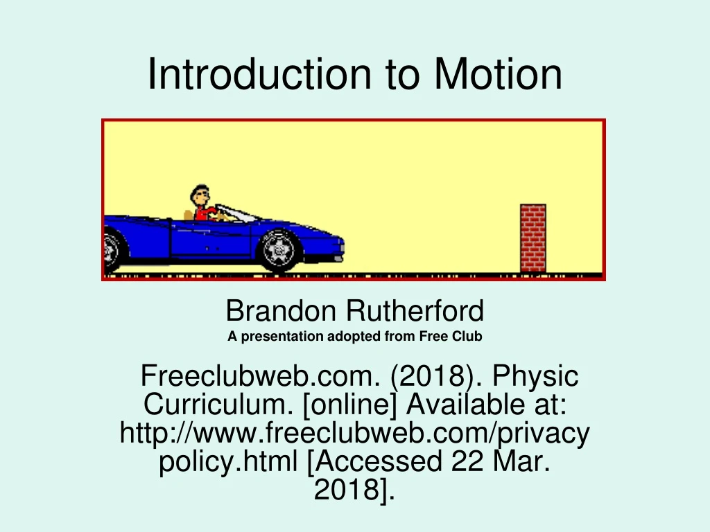 introduction to motion