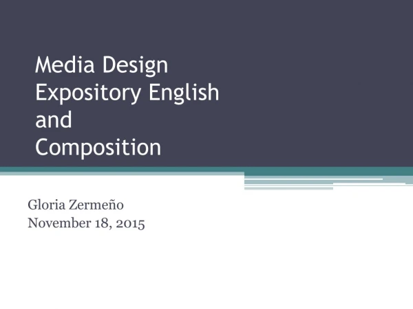 Media Design Expository English and Composition