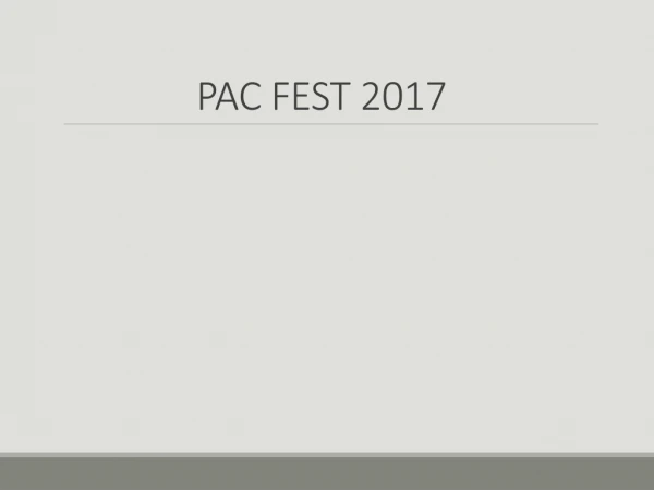 PAC FEST 2017