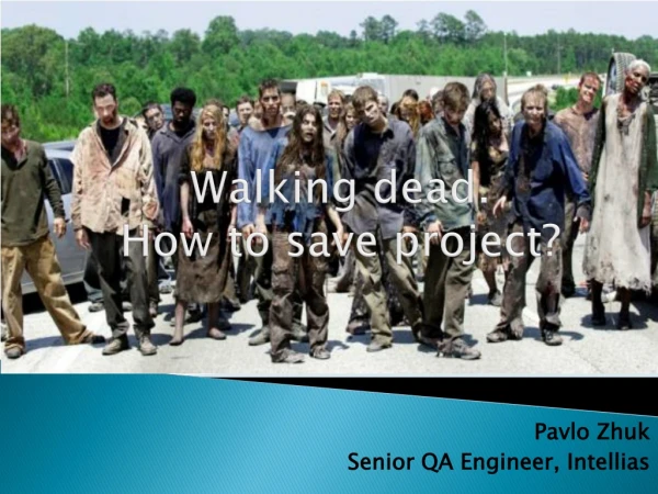 Walking dead. How to save project?