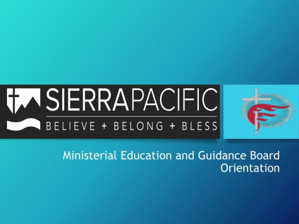 Ministerial Education and Guidance Board Orientation
