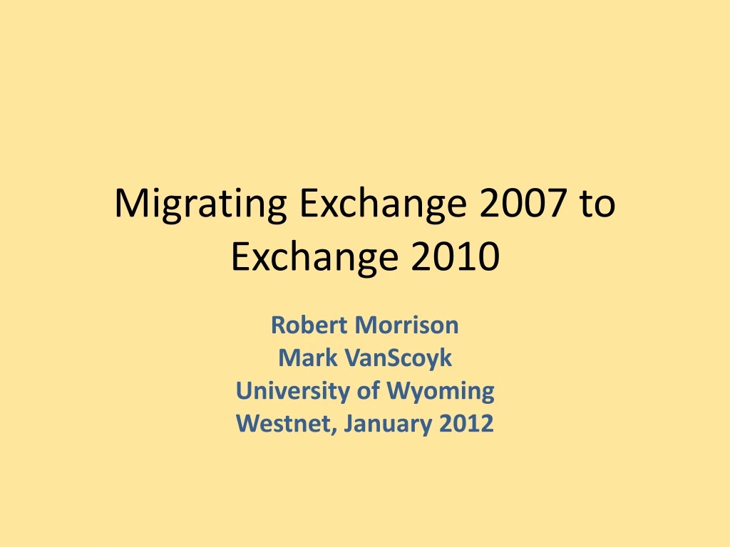 migrating exchange 2007 to exchange 2010