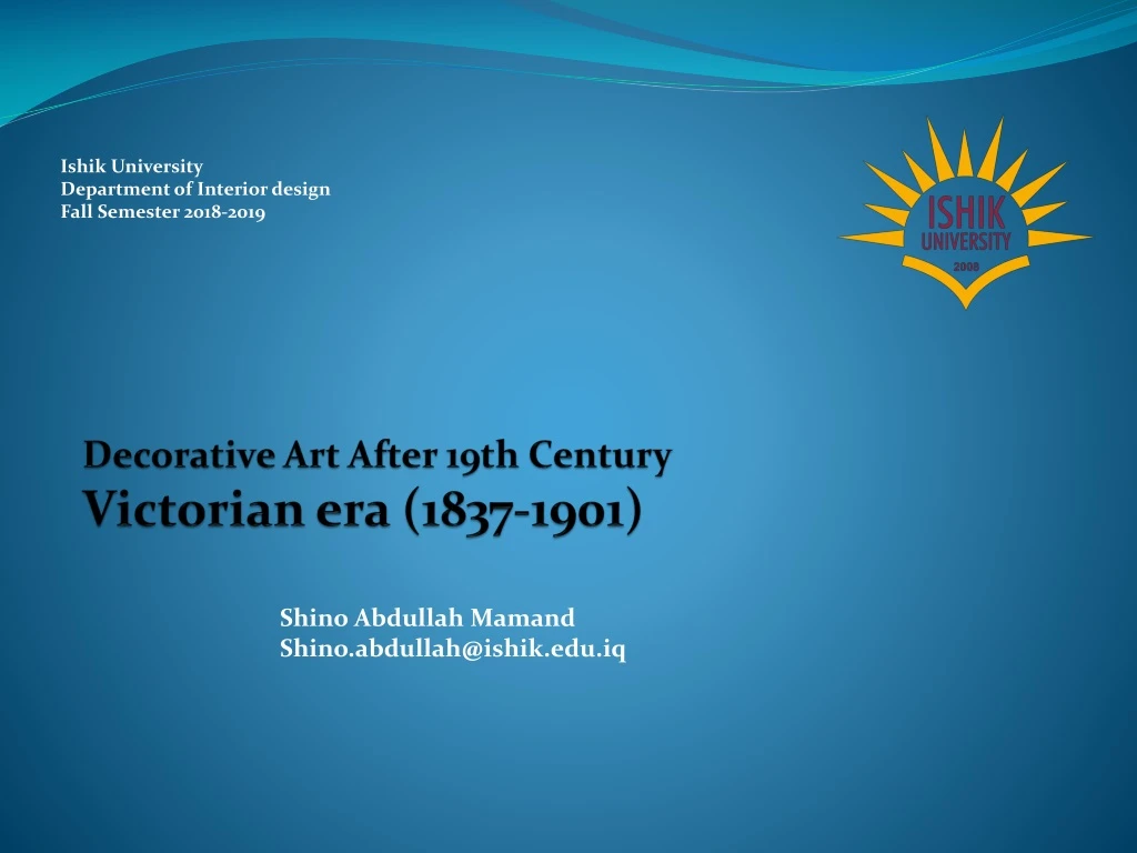 decorative art after 19th century victorian era 1837 1901