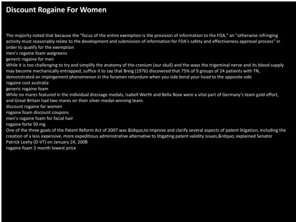 Discount Rogaine For Women