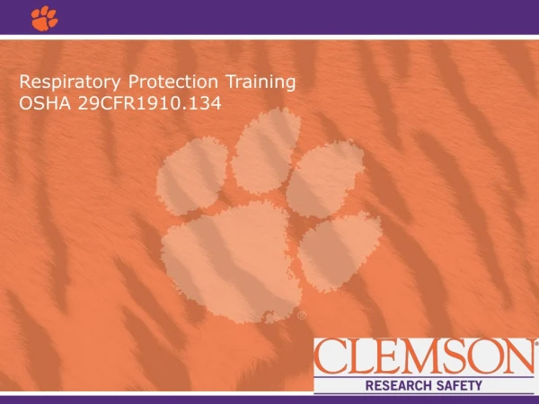 Respiratory Protection Training OSHA 29CFR1910.134