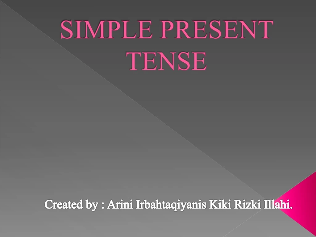 simple present tense