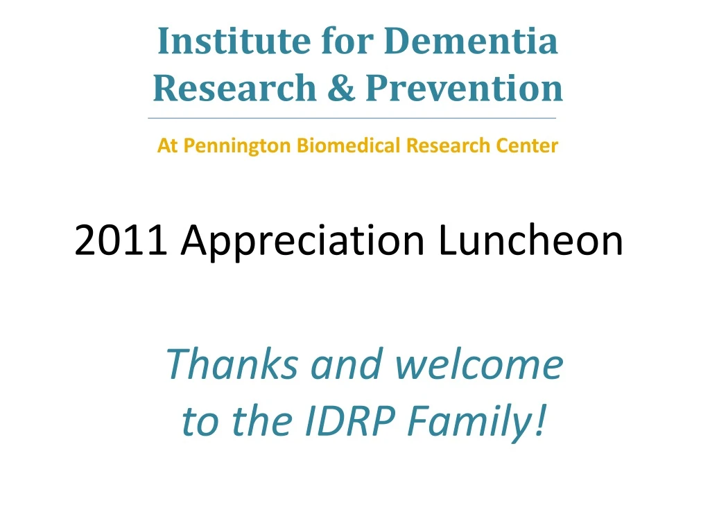 institute for dementia research prevention
