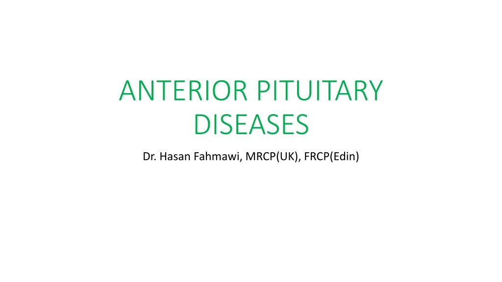 anterior pituitary diseases