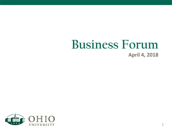 Business Forum April 4, 2018