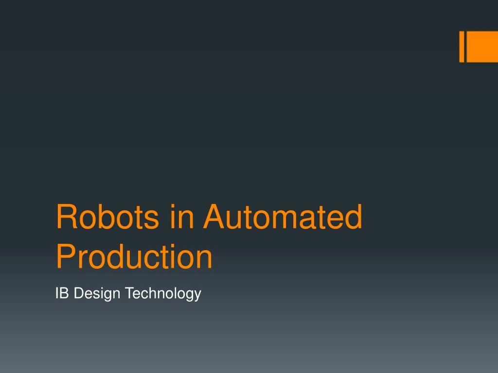 robots in automated production
