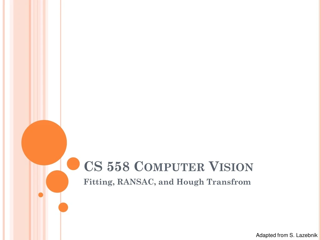 cs 558 computer vision