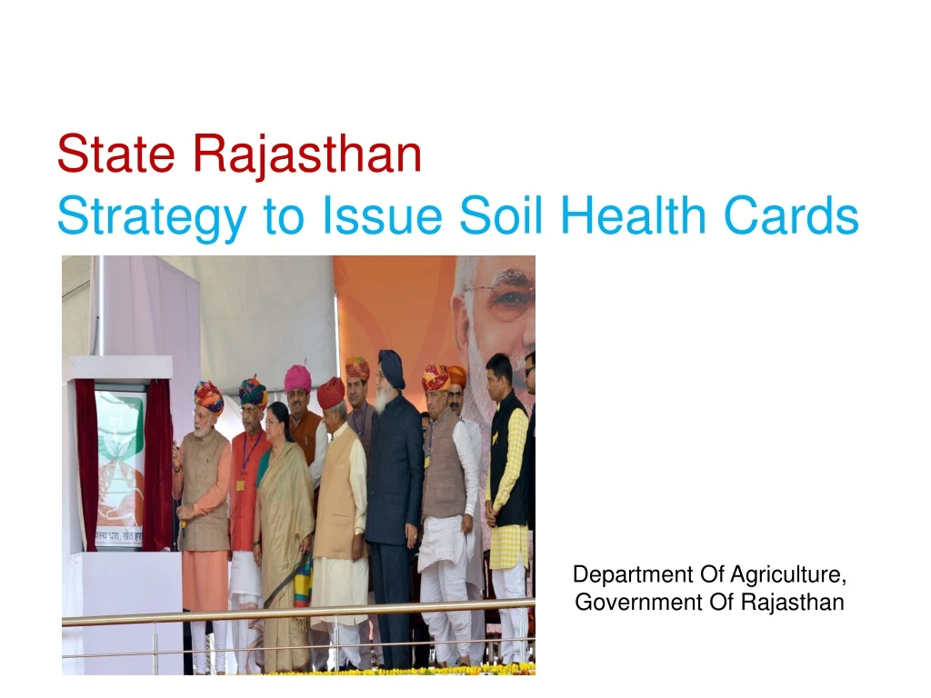 state rajasthan strategy to issue soil health