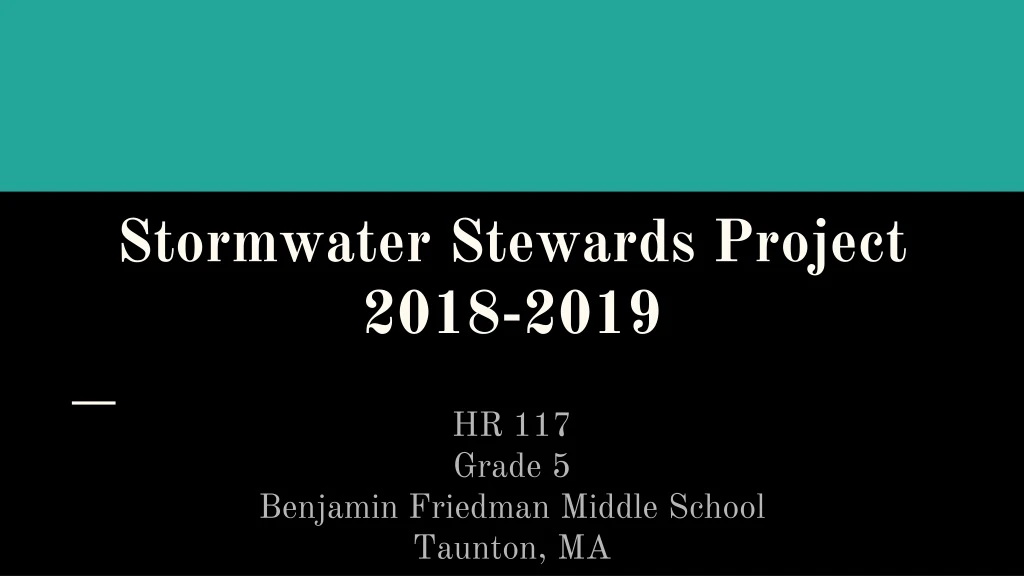 stormwater stewards project 2018 2019