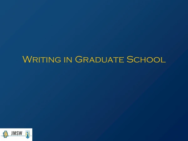 Writing in Graduate School