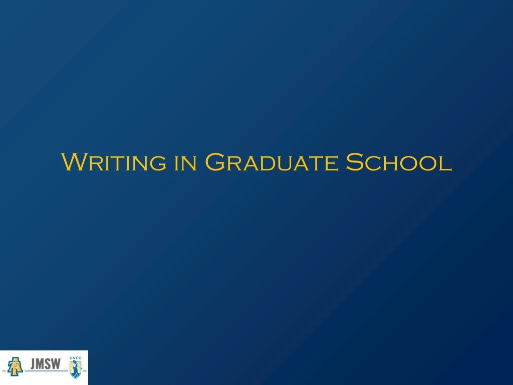 writing in graduate school