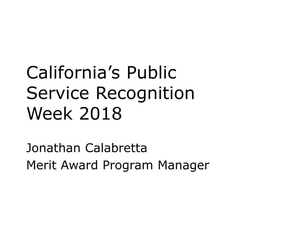 california s public service recognition week 2018