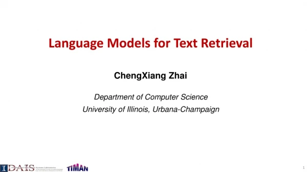 Language Models for Text Retrieval