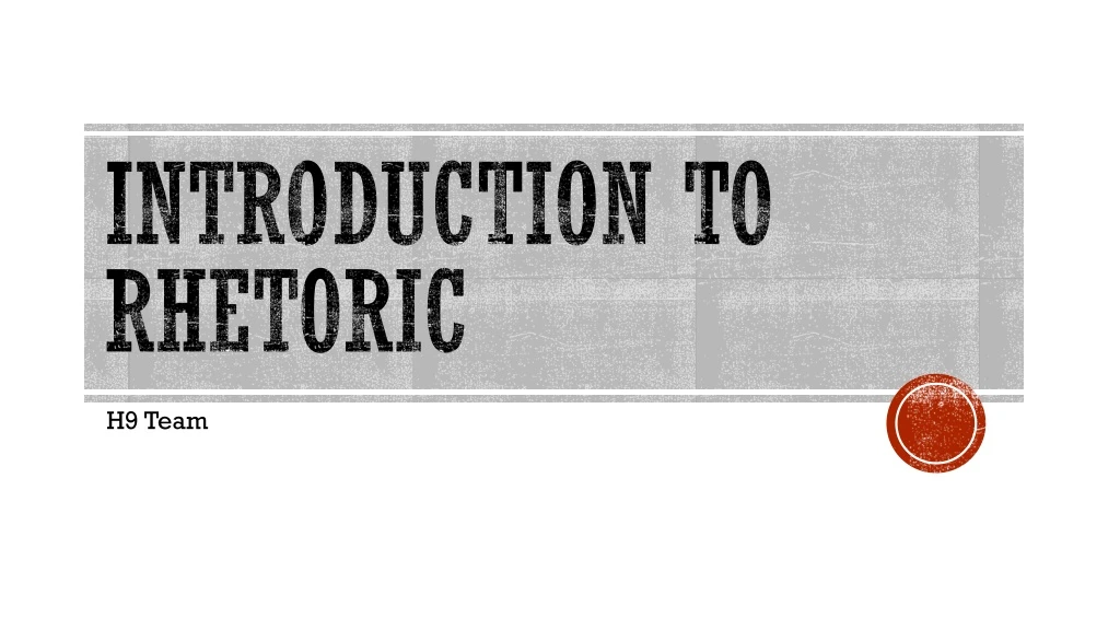 introduction to rhetoric