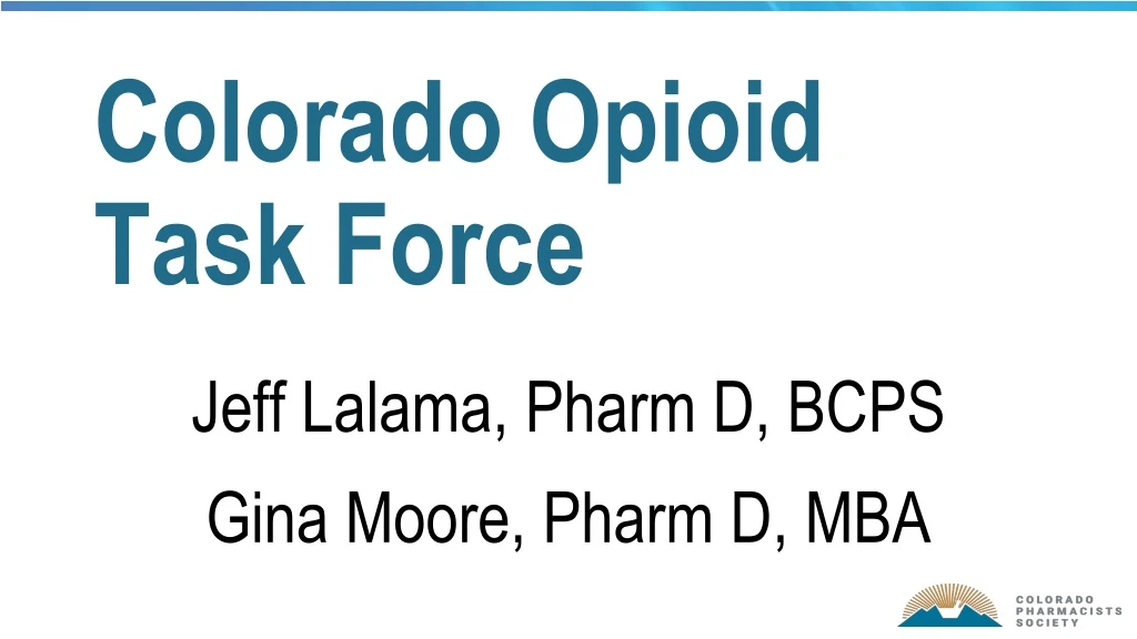 colorado opioid task force