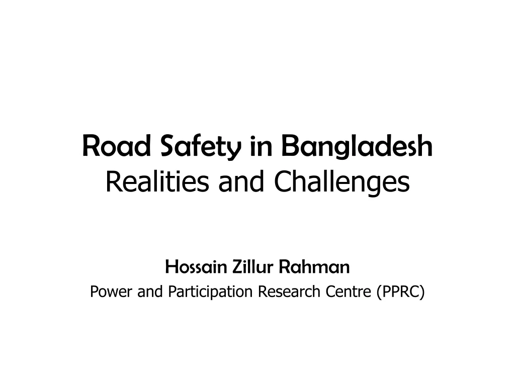 road safety in bangladesh realities and challenges