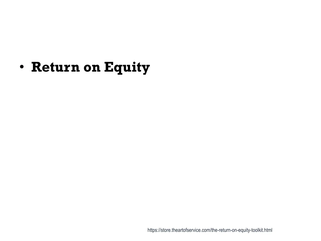 return on equity