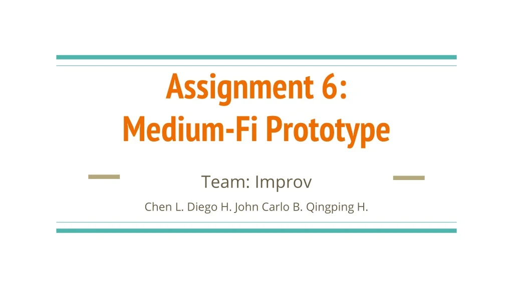 assignment 6 medium fi prototype