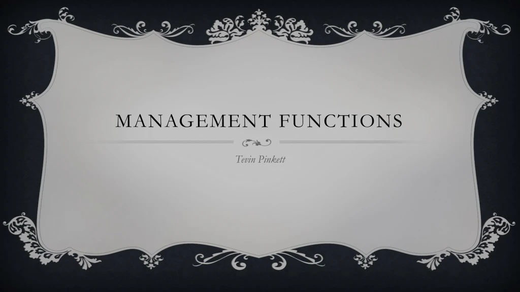 management functions