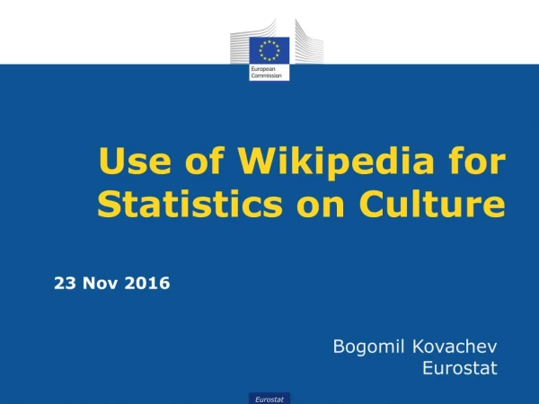 Use of Wikipedia for Statistics on Culture
