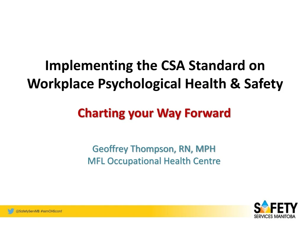 implementing the csa standard on workplace psychological health safety