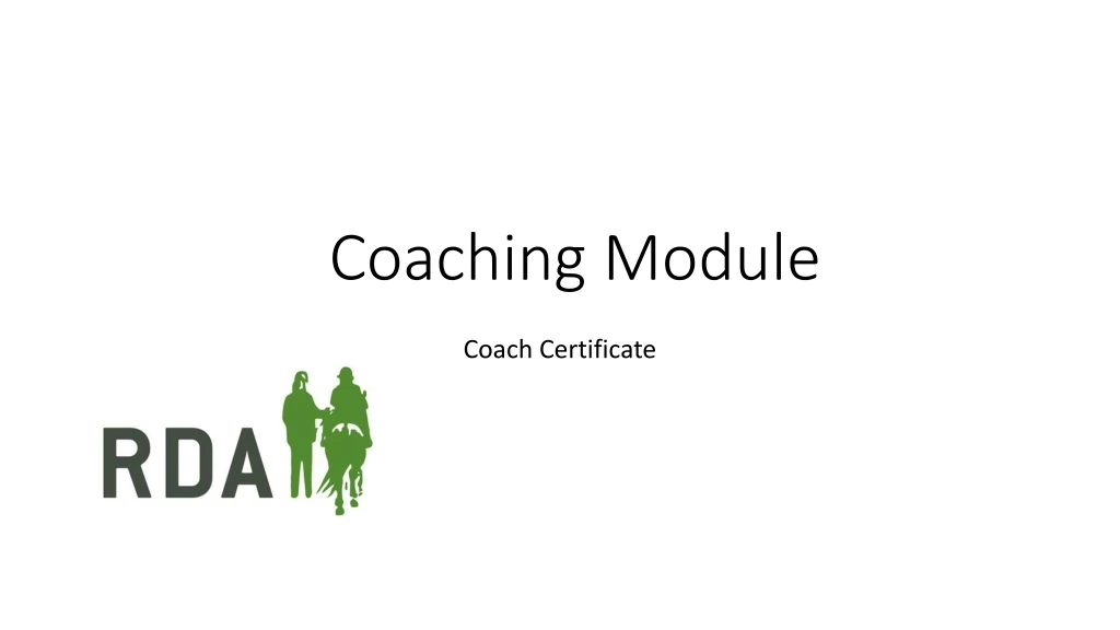 coaching module